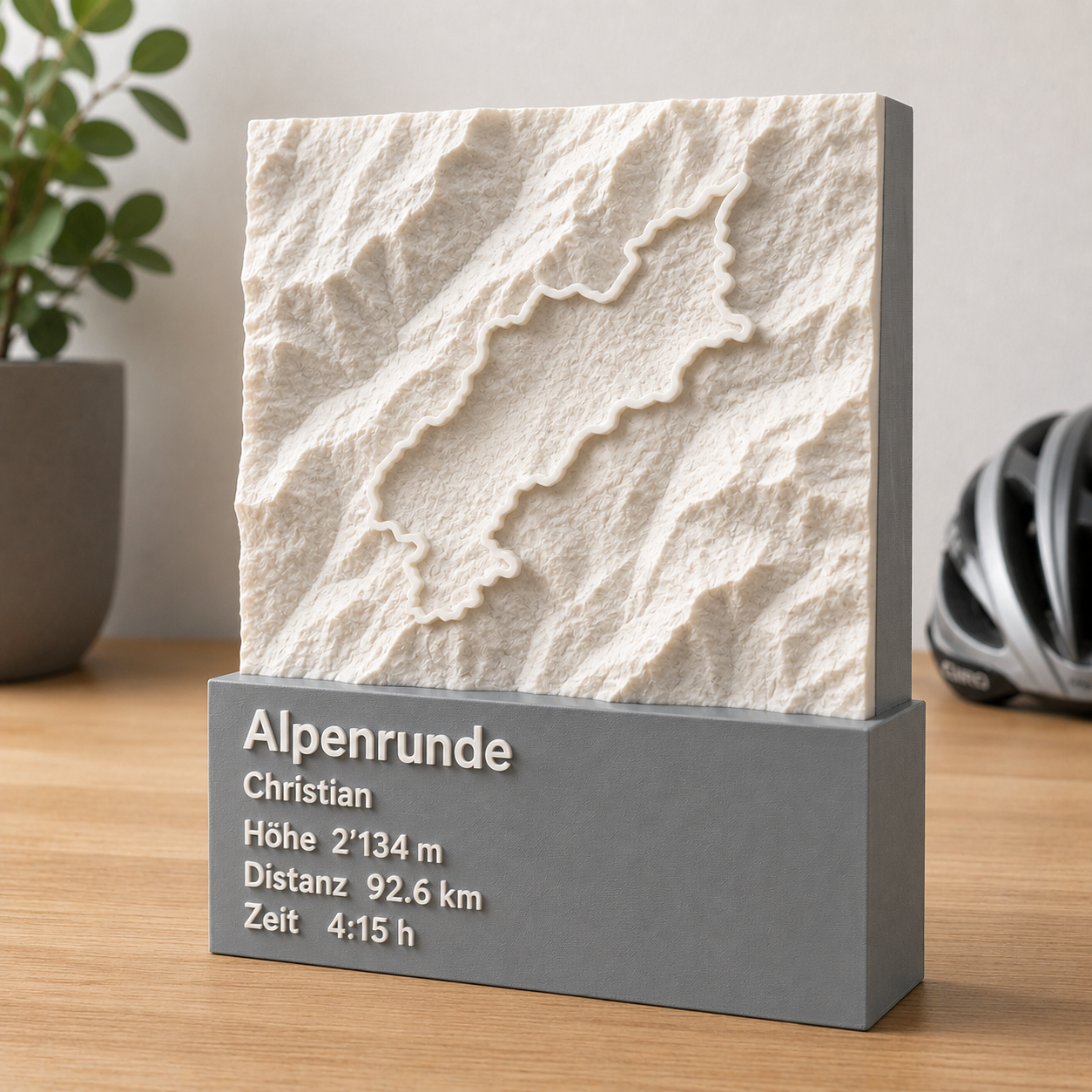 Abstrakte 3D-Vase aus PLA in Gold-Optik mit fliessenden Formen